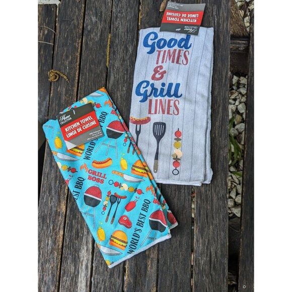Father's Day Grill Grilling Gift Set grilling BBQ towels - Picture 1 of 3